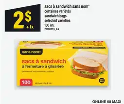 Maxi SACS À SANDWICH SANS NOM | SANDWICH BAGS, 100 UN offer