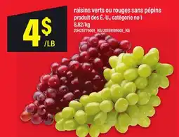 Maxi RAISINS VERTS OU ROUGES SANS PÉPINS offer