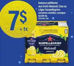 Maxi BOISSON PÉTILLANTE AUX FRUITS NATURALI, CIAO OU LÉGER SANPELLEGRINO offer
