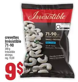 Marché Adonis CREVETTES IRRÉSISTIBLE 71-90 | IRRÉSISTIBLE SHRIMPS offer