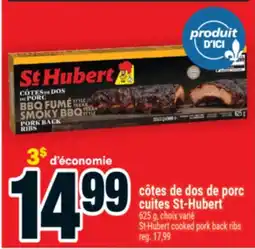 Super C côtes de dos de porc cuites St‑Hubert | St‑Hubert cooked pork back ribs offer