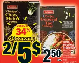 Super C repas surgelés Irrésistible | Irrésistible frozen meals offer
