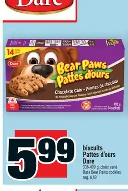 Super C biscuits Pattes d'ours Dare | Dare BearPaws cookies offer