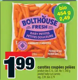 Super C carottes coupées pelées | peeled baby-cut carrots offer