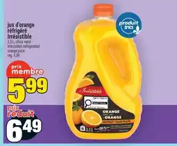 Super C jus d'orange réfrigéré Irrésistible | Irrésistible refrigerated orange juice offer