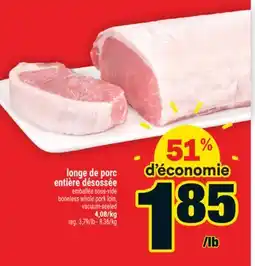 Super C longe de porc entière déossée |boneless whole pork loin, vacuum-sealed offer