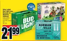 Super C bière Labatt Bud Light Lime, Brasseur de Montréal, Unibroue | beer offer