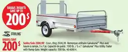 Canadian Tire STIRLING 5 x 7´ Galvalume Plus Utility Trailer with Ramp Gate offer