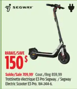 Canadian Tire Segway Electric Scooter E3 Pro offer