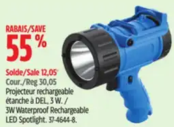 Canadian Tire 3W Waterproof Rechargeable LED Spotlight offer