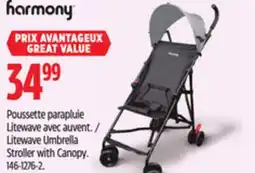 Canadian Tire Harmony Litewave Umbrella Stroller with Canopy offer