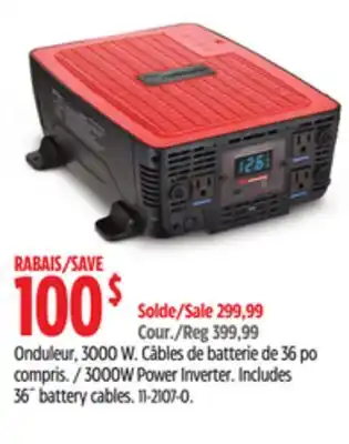 Canadian Tire 3000W Power Inverter offer