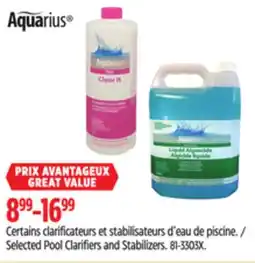 Canadian Tire Selected Pool Clarifiers and Stabilizers offer