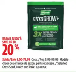 Canadian Tire Selected Grass Seed, Mulch and Rake offer