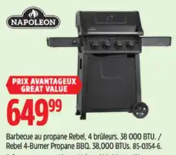Canadian Tire Napoleon Rebel 4-Burner Propane BBQ offer