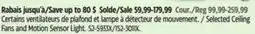 Canadian Tire Selected Ceiling Fans and Motion Sensor Light offer
