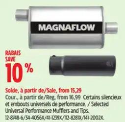 Canadian Tire MagnaFlow Selected Universal Performance Mufflers and Tips offer