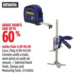 Canadian Tire Selected Hand Tools, Clamps and Measuring Tools offer