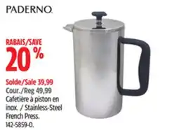 Canadian Tire Stainless-Steel French Press offer