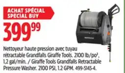 Canadian Tire Giraffe Tools Grandfalls Retractable Pressure Washer offer