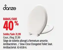 Canadian Tire Slow-Close Elongated Toilet Seat. Antibacterial offer