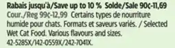 Canadian Tire Selected Wet Cat Food offer