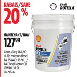 Canadian Tire T4 Diesel Motor Oil offer