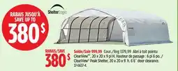 Canadian Tire ShelterLogic ClearView Peak Shelter, 20 x 20 x 9´ h offer