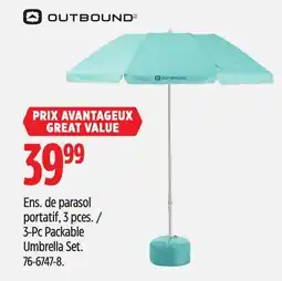 Canadian Tire OUTBOUND 3-Pc Packable Umbrella Set offer