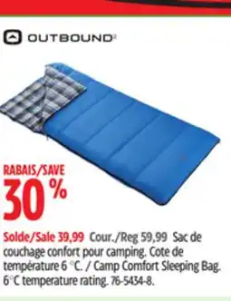 Canadian Tire Camp Camp Comfort Sleeping Bag offer
