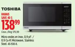 Canadian Tire TOSHIBA 0.9 Cu-Ft Microwave, Stainless Steel offer