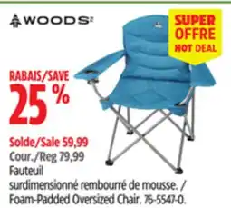 Canadian Tire Woods Foam-Padded Oversized Chair offer