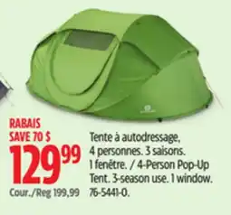 Canadian Tire Outbound 4-Person Pop-Up Tent offer