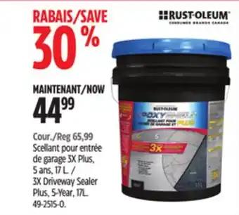Canadian Tire Rust-oleum 3X Driveway Sealer Plus, 5-Year offer