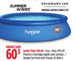 Canadian Tire Simple Set Pool with Pump offer