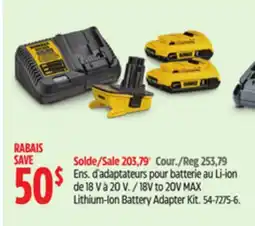 Canadian Tire DEWALT 18V to 20V MAX Lithium-Ion Battery Adapter Kit offer
