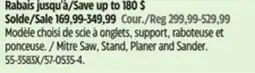 Canadian Tire Maximum Mitre Saw, Stand, Planer and Sander offer