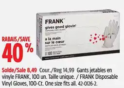 Canadian Tire FRANK Disposable Vinyl Gloves, 100-Ct offer