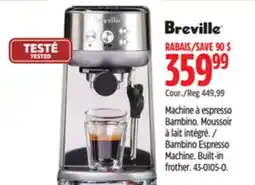Canadian Tire Breville Bambino Espresso Machine offer