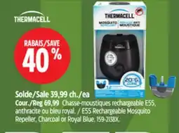 Canadian Tire THERMACELL E55 Rechargeable Mosquito Repeller, Charcoal or Royal Blue offer