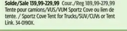 Canadian Tire Sportz Cove Tent for Trucks/SUV/CUVs or Tent Link offer
