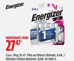 Canadian Tire Energizer Ultimate Lithium Batteries, 8/AA offer