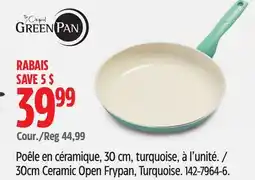 Canadian Tire 30cm Ceramic Open Frypan, Turquoise offer