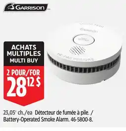 Canadian Tire GARRISON Battery-Operated Smoke Alarm offer