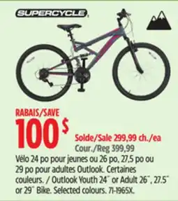 Canadian Tire Supercycle Outlook Youth 24˝ or Adult 26˝, 27.5˝ or 29˝ Bike offer