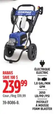 Canadian Tire SIMONIZ Pressure Washer offer