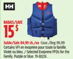 Canadian Tire HH Selected Evoprene PFDs for the Family offer
