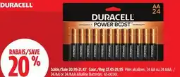 Canadian Tire DURACELL 24/AA or 24/AAA Alkaline Batterie offer