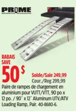 Canadian Tire 90˝ x 12˝ Aluminum UTV/ATV Loading Ramp offer