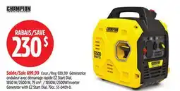 Canadian Tire CHAMPION 850W/2500W Inverter Generator with EZ Start Dial offer